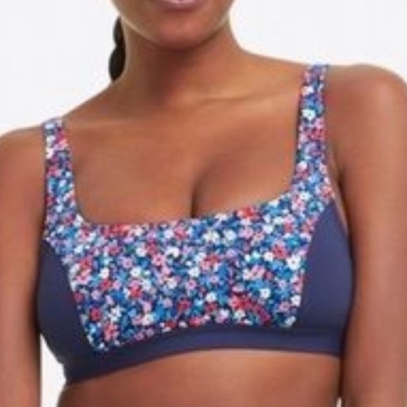 NWT Lands End X Draper James Two Piece Set Square Neck Bralette Swimsuit sz 22W - Picture 4 of 12